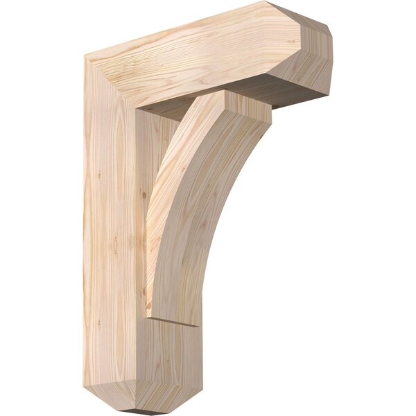Ekena Millwork Thorton Craftsman Smooth Bracket w/ Offset Brace, Douglas Fir, 7 1/2"W x 20"D x 28"H BKT0806X20X28THR04SDF - main